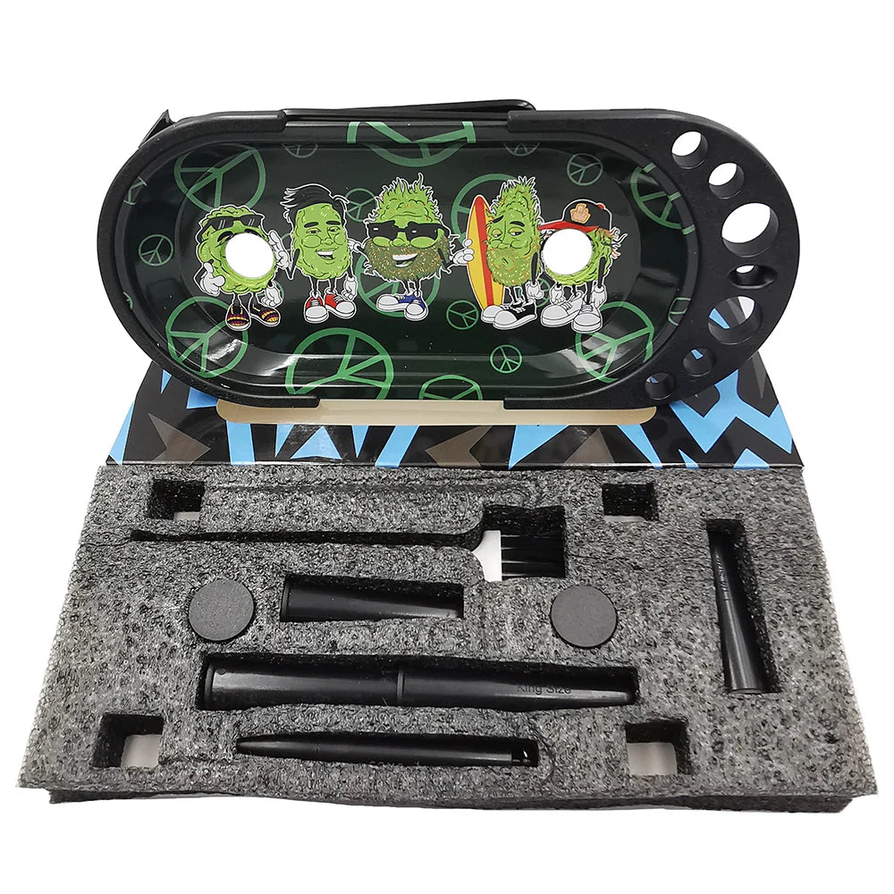 🌿✨ Set de Bandeja Plegable para Enrolar – Incluye Tubos King Size 1¼ y ACCESORIOS 😎