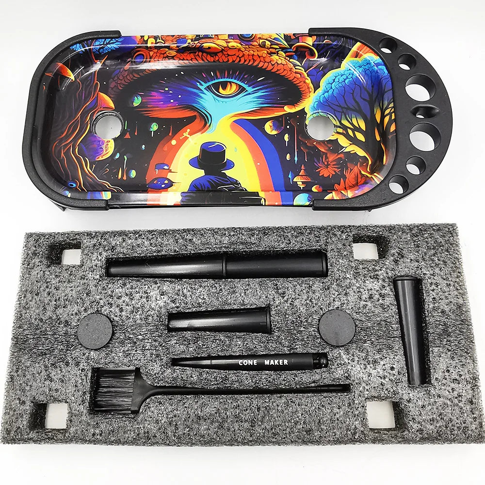 🌿✨ Set de Bandeja Plegable para Enrolar – Incluye Tubos King Size 1¼ y ACCESORIOS 😎