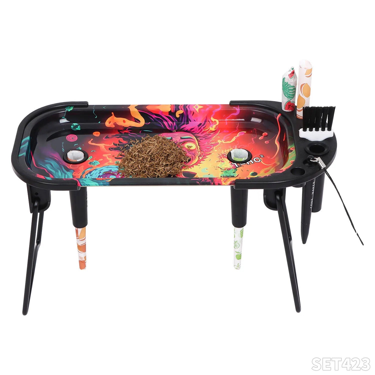 🌿✨ Set de Bandeja Plegable para Enrolar – Incluye Tubos King Size 1¼ y ACCESORIOS 😎