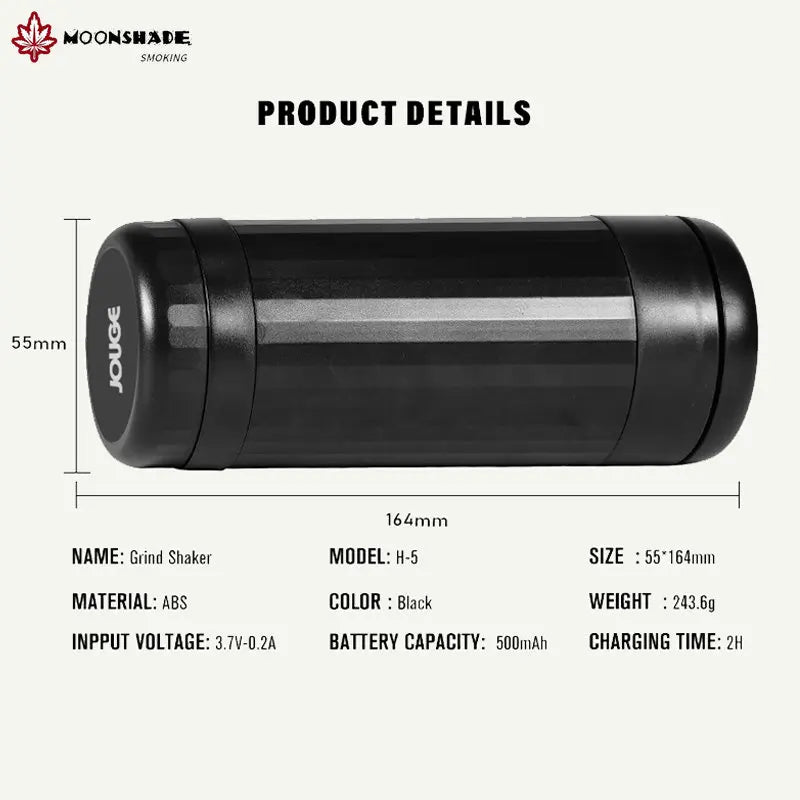 ⚙️🔥 MOONSHADE™ – Moledor / Grinder Automático + Rellenador de Tabaco o hierbas naturales recargable🌿✨